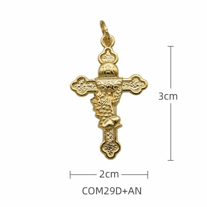 DIY十字架-初领圣体-锌合金-金色-2.9cm Catholic religious art