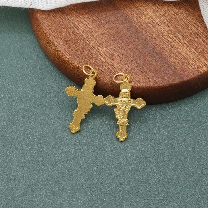 DIY十字架-初领圣体-锌合金-金色-2.9cm Catholic religious art