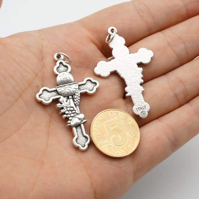 DIY十字架-圣体圣事-锌合金-3.7cm Catholic religious art