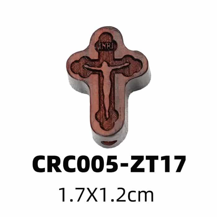 DIY双通-十字架-激光雕刻凹凸-紫檀木-1.7cm Catholic religious art