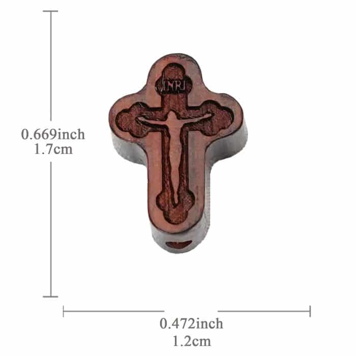 DIY双通-十字架-激光雕刻凹凸-紫檀木-1.7cm Catholic religious art