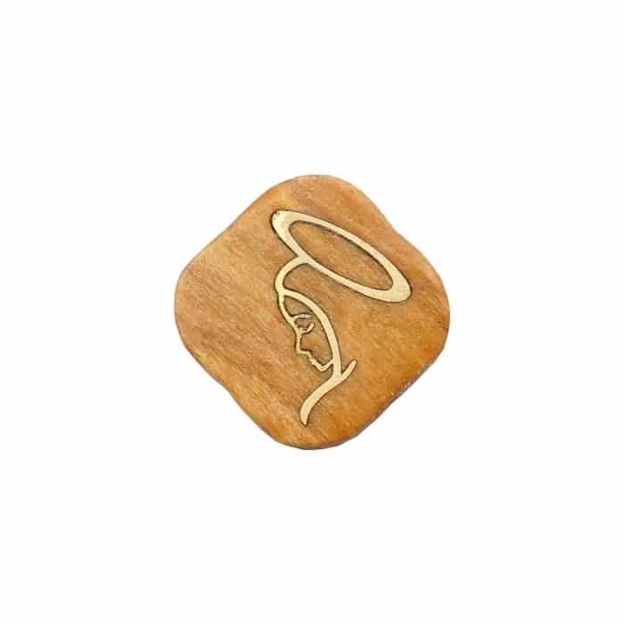 DIY双通-圣母-黄铜嵌木-橄榄木-1.4cm Catholic religious art