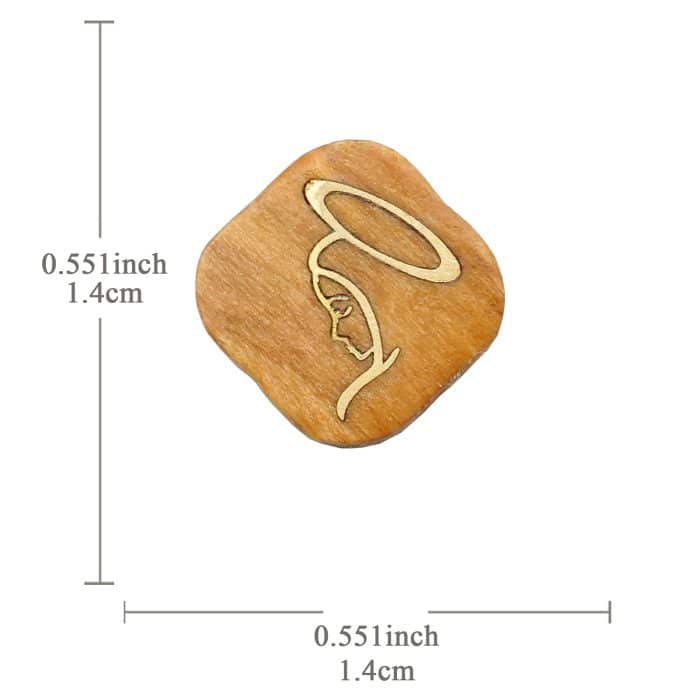 DIY双通-圣母-黄铜嵌木-橄榄木-1.4cm Catholic religious art