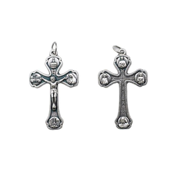 DIY十字架-法蒂玛圣母-锌合金-3.7x2.5cm Catholic religious art