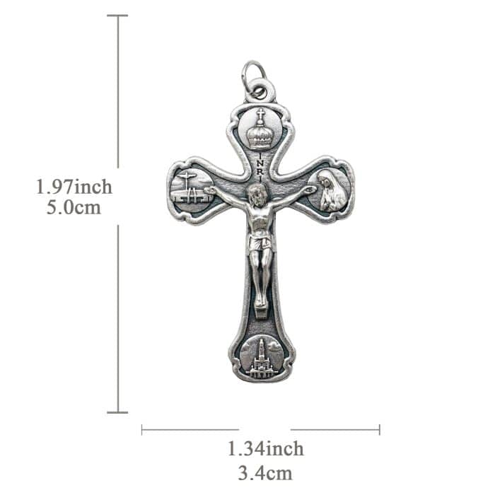 DIY十字架-法蒂玛圣母-锌合金-5.0x3.4cm Catholic religious art