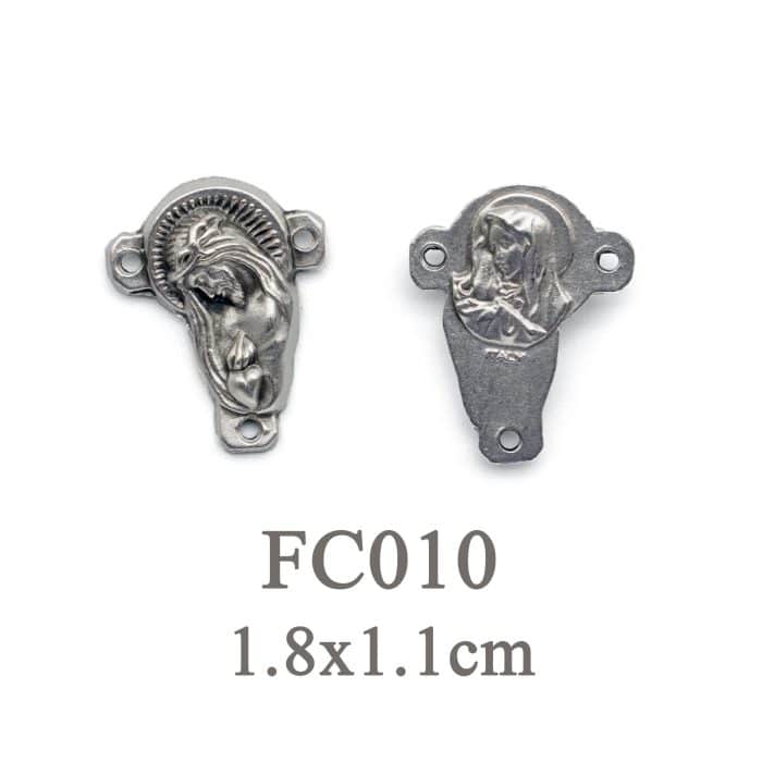 DIY三通-圣母圣心-锌合金-1.8cm Catholic religious art