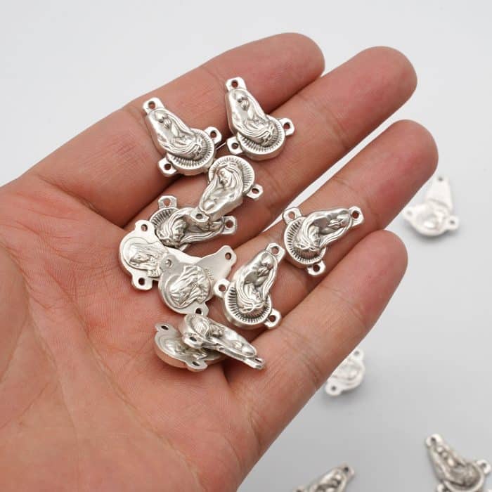 DIY三通-圣母圣心-锌合金-1.8cm Catholic religious art