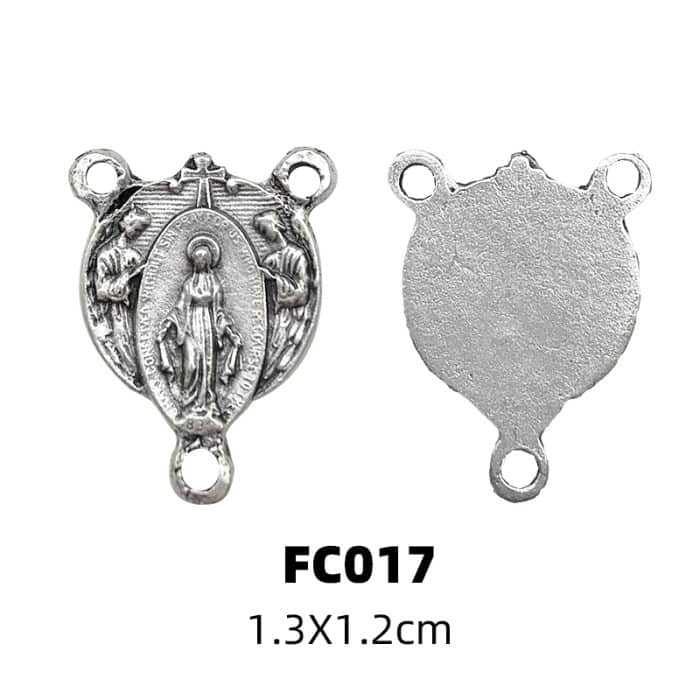 DIY三通-无染原罪与天使-锌合金-1.3cm Catholic religious art