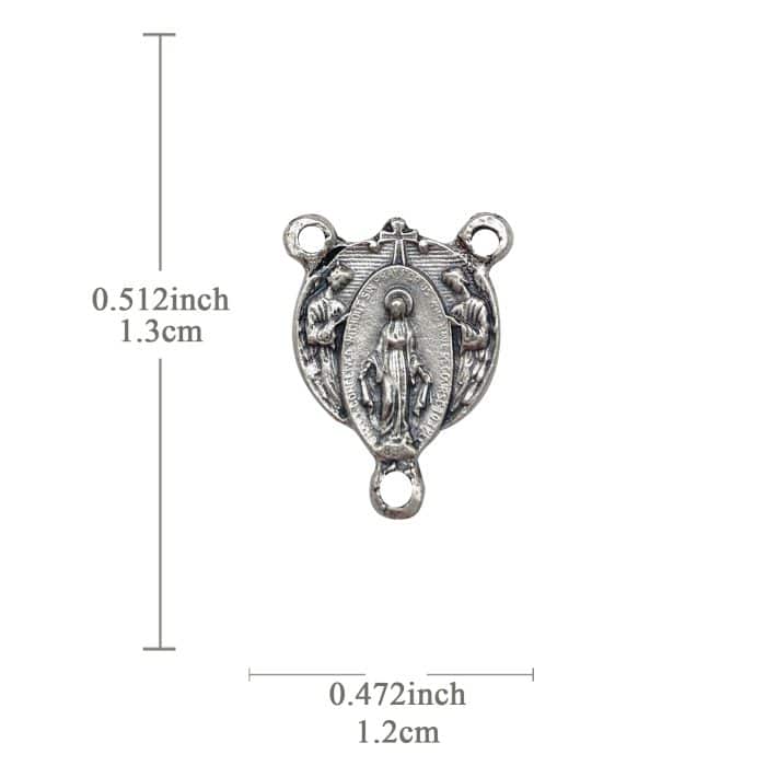 DIY三通-无染原罪与天使-锌合金-1.3cm Catholic religious art