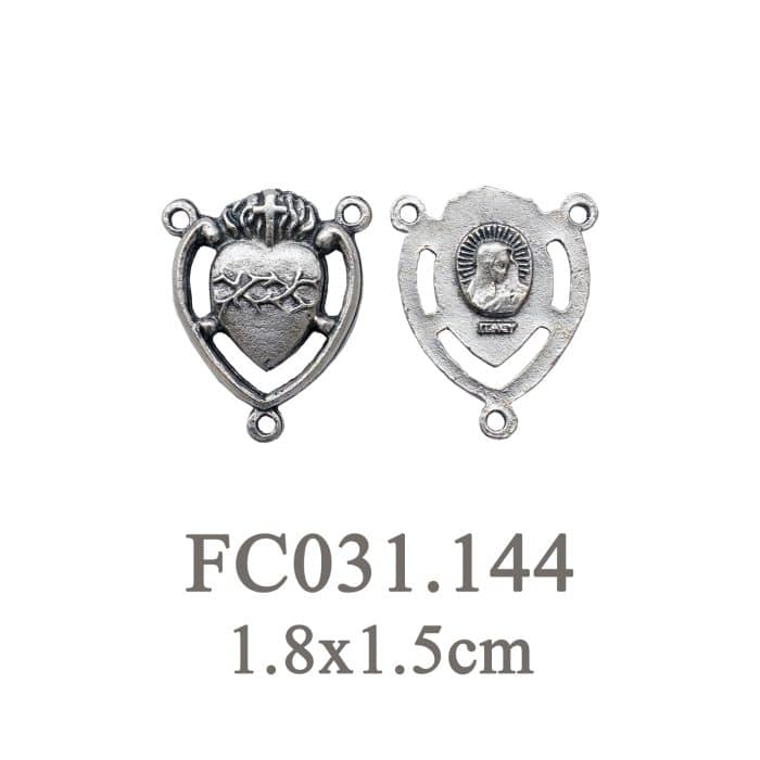 DIY三通-圣心-锌合金-1.8cm Catholic religious art