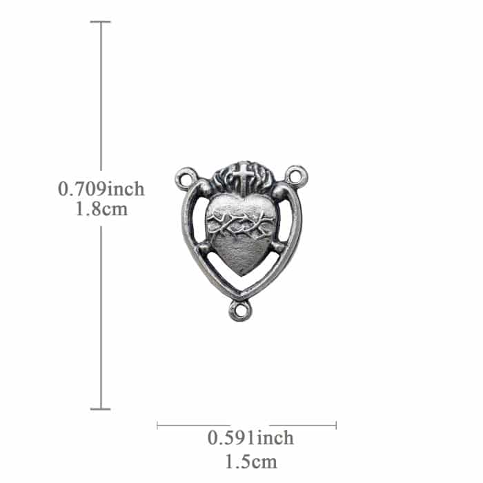 DIY三通-圣心-锌合金-1.8cm Catholic religious art