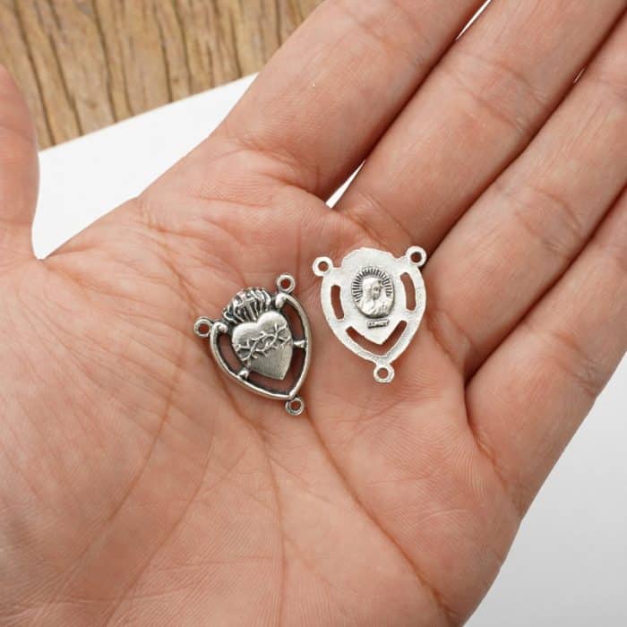 DIY三通-圣心-锌合金-1.8cm Catholic religious art