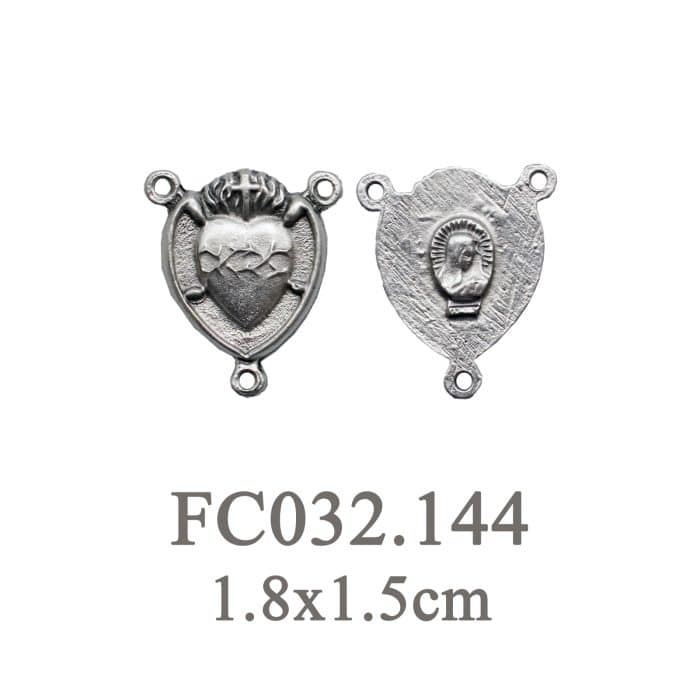 DIY三通-圣心-锌合金-1.8cm Catholic religious art