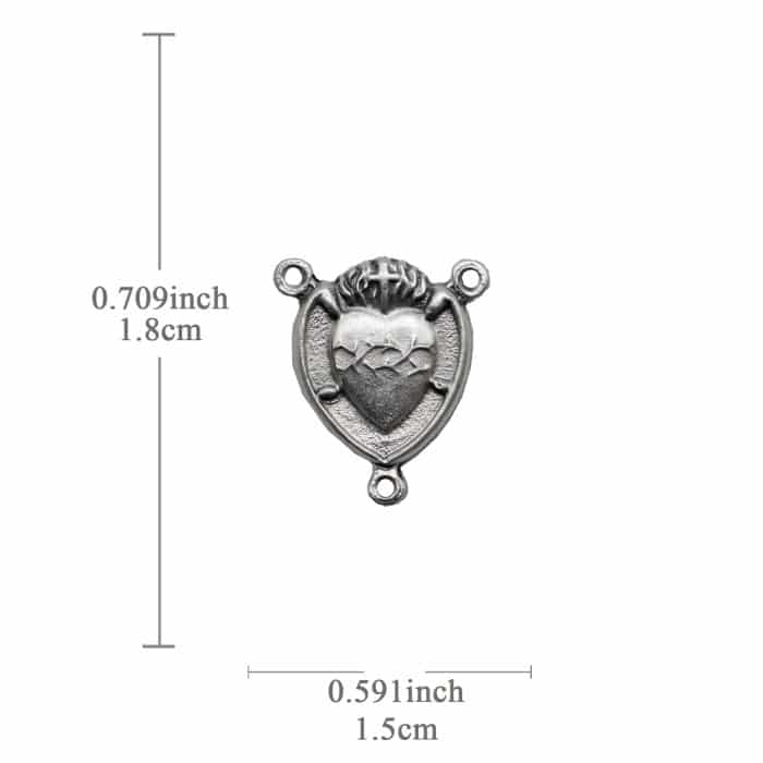 DIY三通-圣心-锌合金-1.8cm Catholic religious art