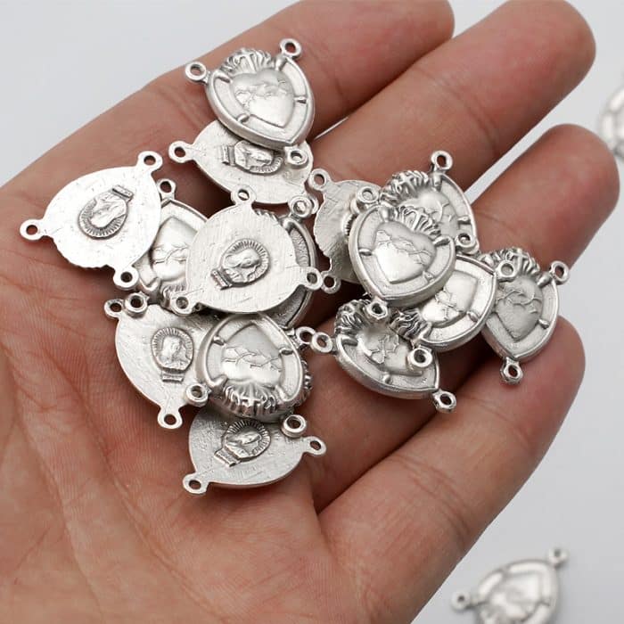DIY三通-圣心-锌合金-1.8cm Catholic religious art