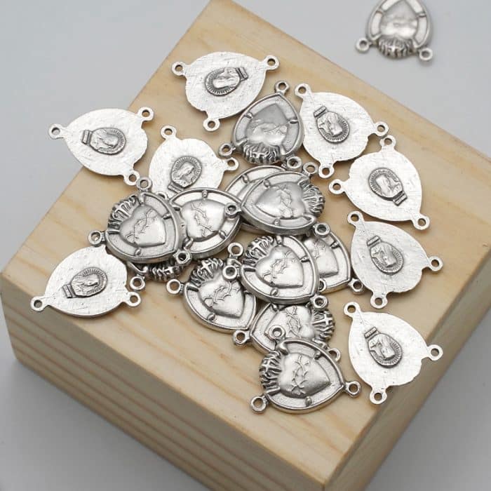 DIY三通-圣心-锌合金-1.8cm Catholic religious art