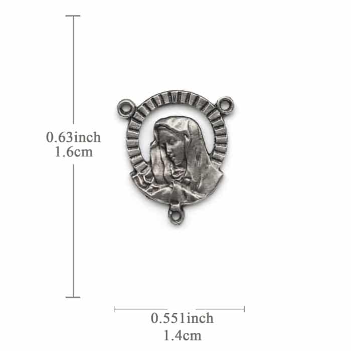 DIY三通-七苦圣母-锌合金-1.6cm Catholic religious art