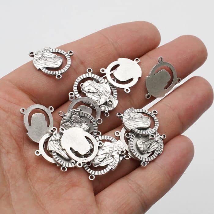 DIY三通-七苦圣母-锌合金-1.6cm Catholic religious art