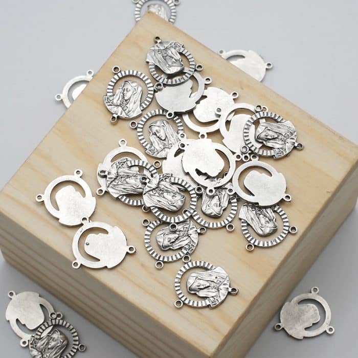 DIY三通-七苦圣母-锌合金-1.6cm Catholic religious art