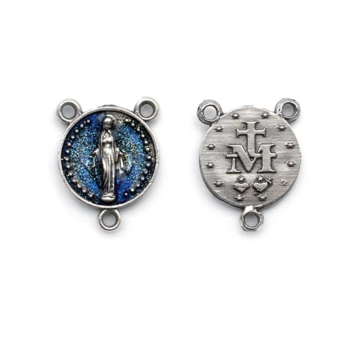 DIY三通-圣母显灵-锌合金-1.4cm Catholic religious art