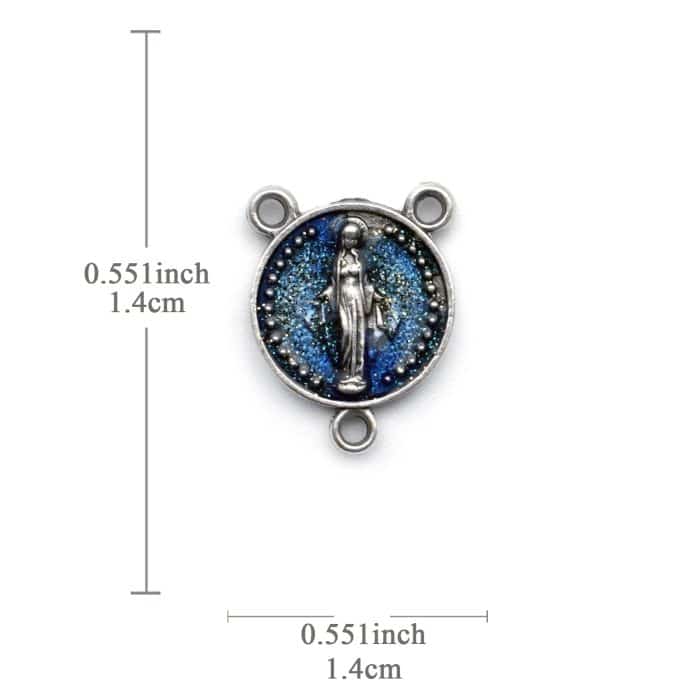 DIY三通-圣母显灵-锌合金-1.4cm Catholic religious art