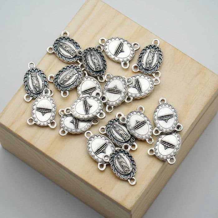 DIY三通-瓜达卢佩-带花边-锌合金-1.0cm Catholic religious art