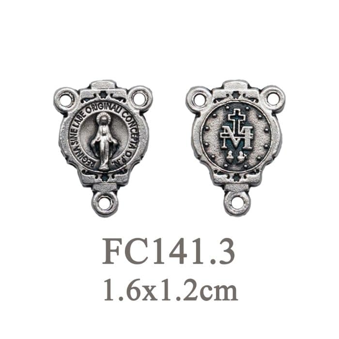 DIY三通-圣母显灵-椭圆异形设计-锌合金-1.0cm Catholic religious art