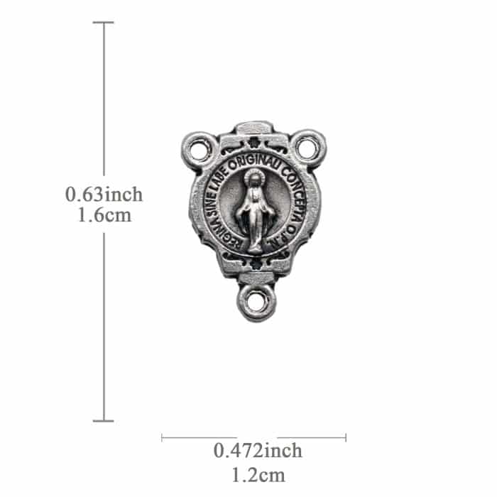 DIY三通-圣母显灵-椭圆异形设计-锌合金-1.0cm Catholic religious art