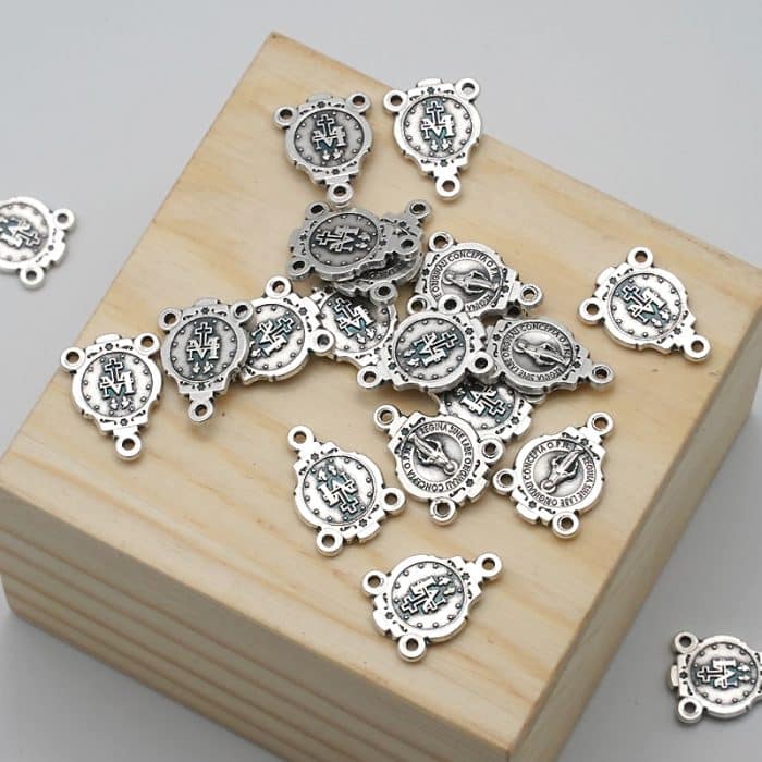 DIY三通-圣母显灵-椭圆异形设计-锌合金-1.0cm Catholic religious art