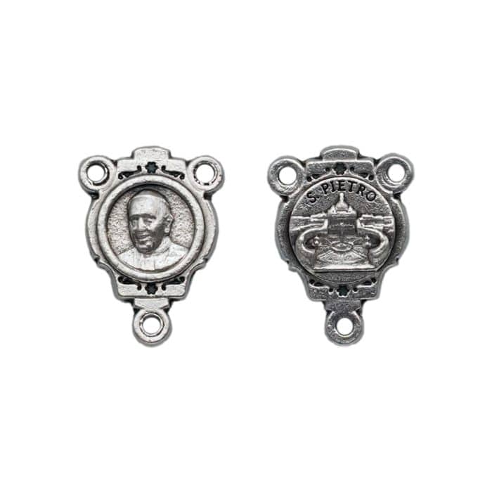 DIY三通-方济各+伯多禄广场-椭圆异形设计-锌合金-1.0cm Catholic religious art