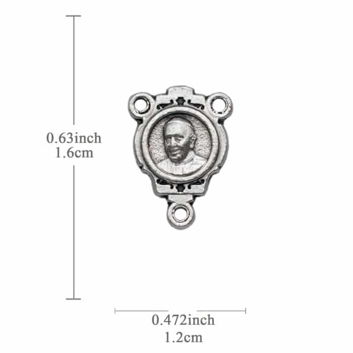 DIY三通-方济各+伯多禄广场-椭圆异形设计-锌合金-1.0cm Catholic religious art