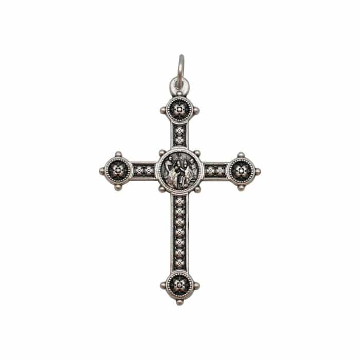 DIY十字架-加冕-锌合金-4cm Catholic religious art