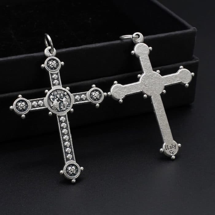 DIY十字架-加冕-锌合金-4cm Catholic religious art