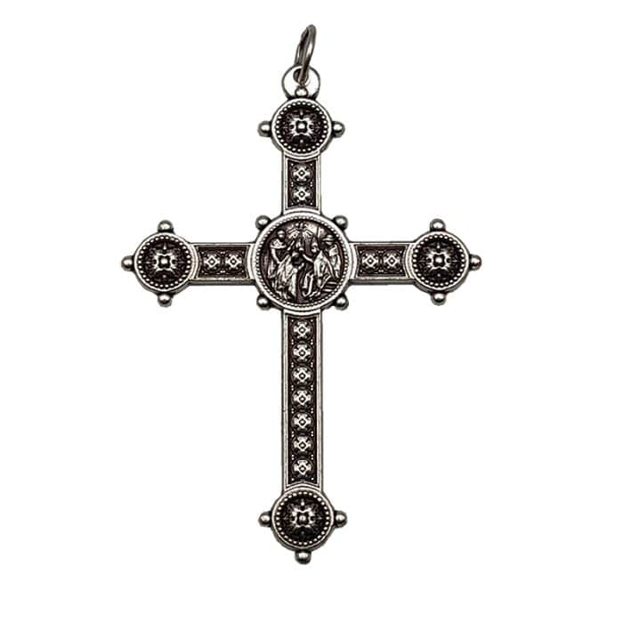 DIY十字架-加冕-锌合金-5cm Catholic religious art