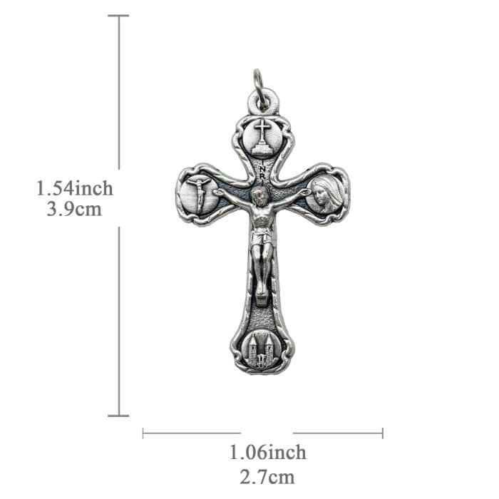 DIY十字架-默主哥耶和平-锌合金-3.9x2.7cm Catholic religious art