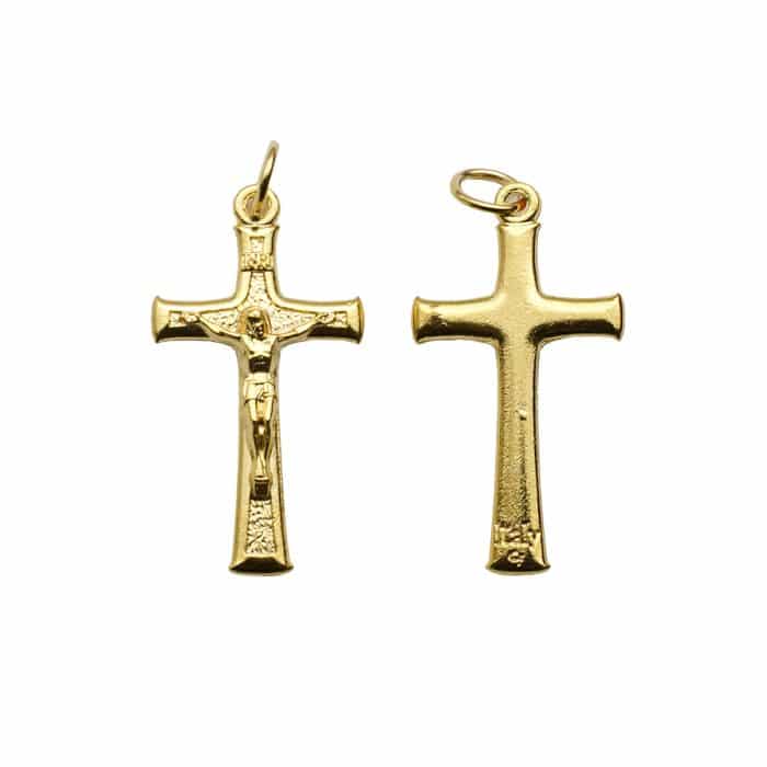 DIY十字架-锌合金-金色-3cm Catholic religious art