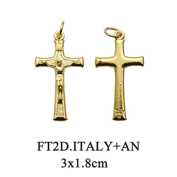 DIY十字架-锌合金-金色-3cm Catholic religious art