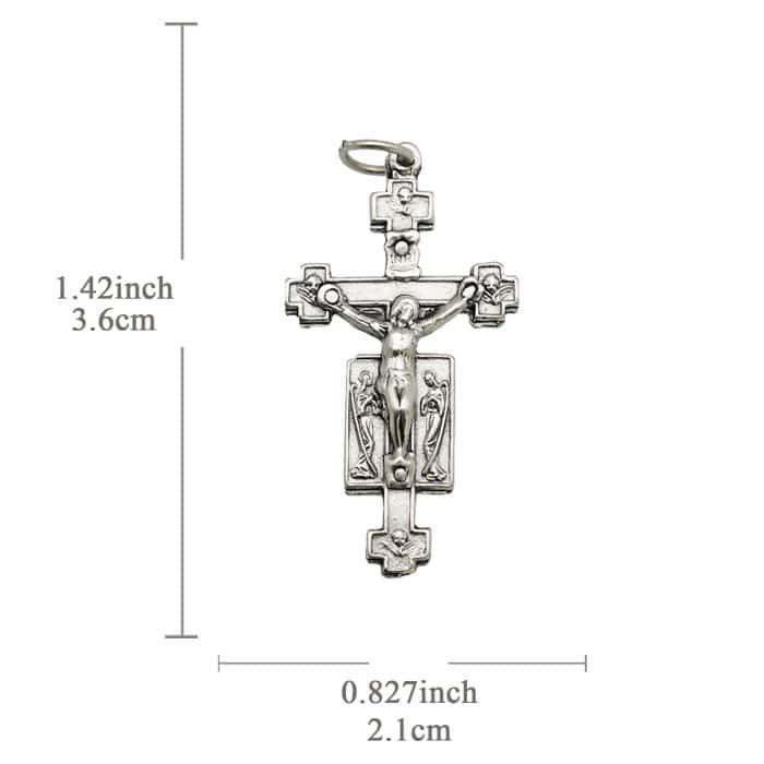 DIY十字架-东方礼十字架带天使-锌合金-3.6x2.2cm Catholic religious art
