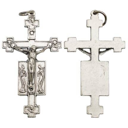 DIY十字架-东方礼十字架带天使-锌合金-4.3x2.6cm