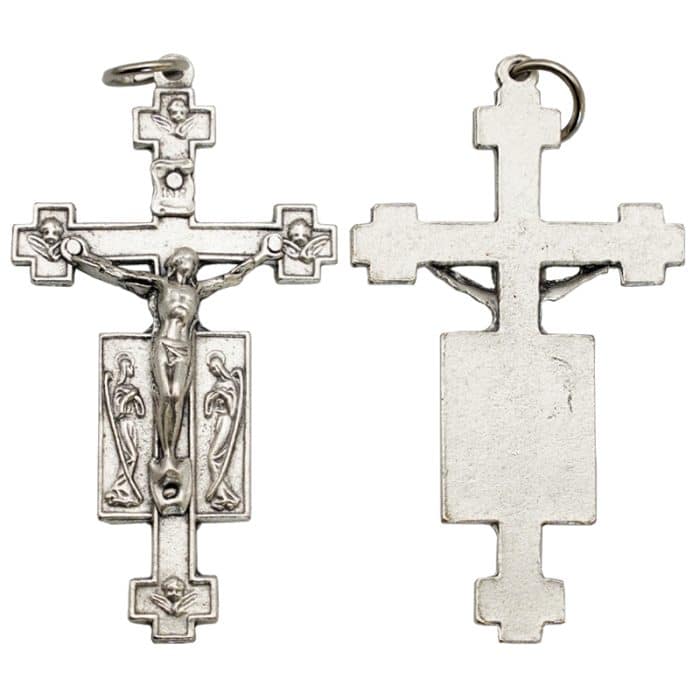 DIY十字架-东方礼十字架带天使-锌合金-4.3x2.6cm Catholic religious art