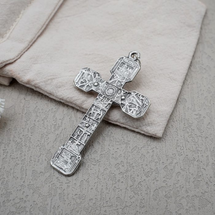 DIY十字架-苦路-锌合金-红色-5.9x3.7cm Catholic religious art