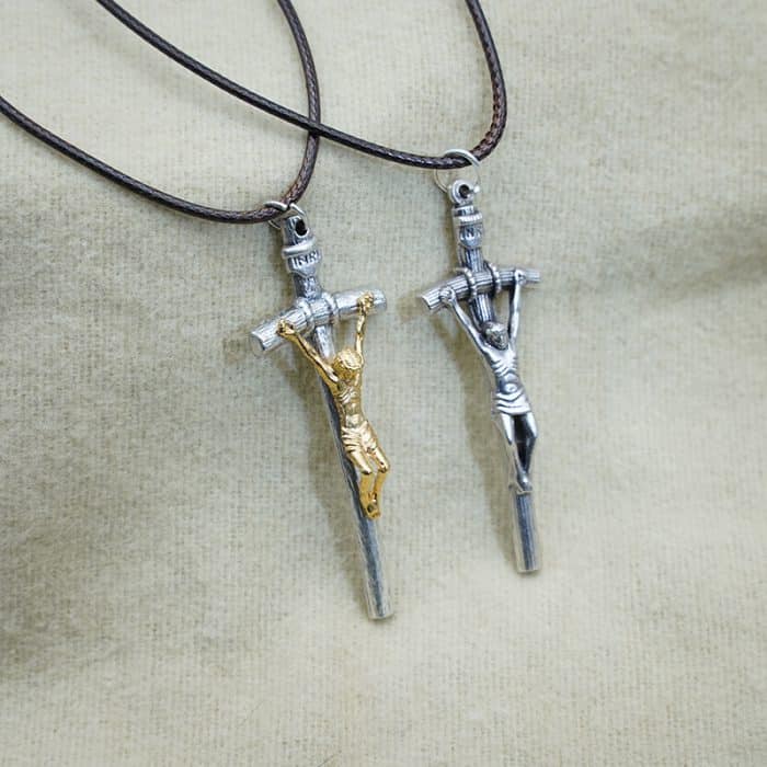 教宗权杖-锌合金-圣尸金色-5.5x2cm Catholic religious art