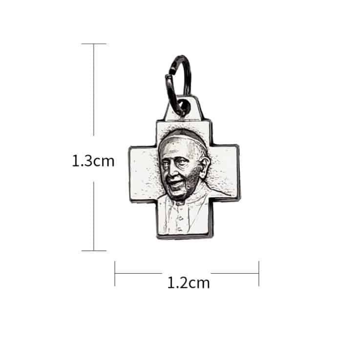 DIY十字架-教宗方济各-锌合金-1.2cm Catholic religious art