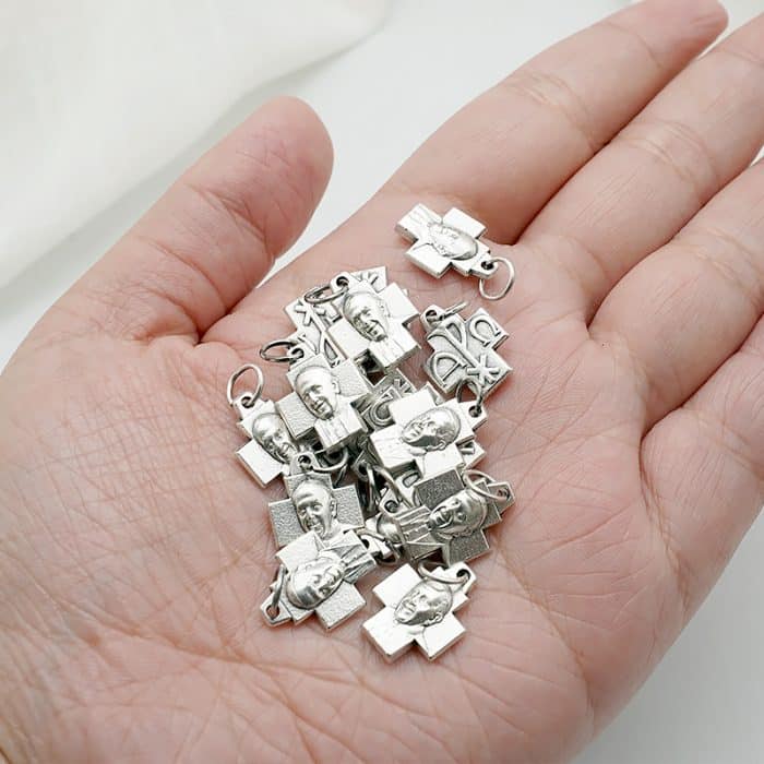 DIY十字架-教宗方济各-锌合金-1.2cm Catholic religious art