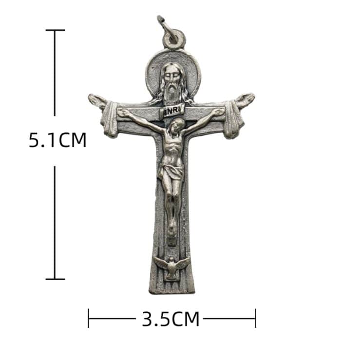DIY十字架-圣三-锌合金-5.5cm Catholic religious art