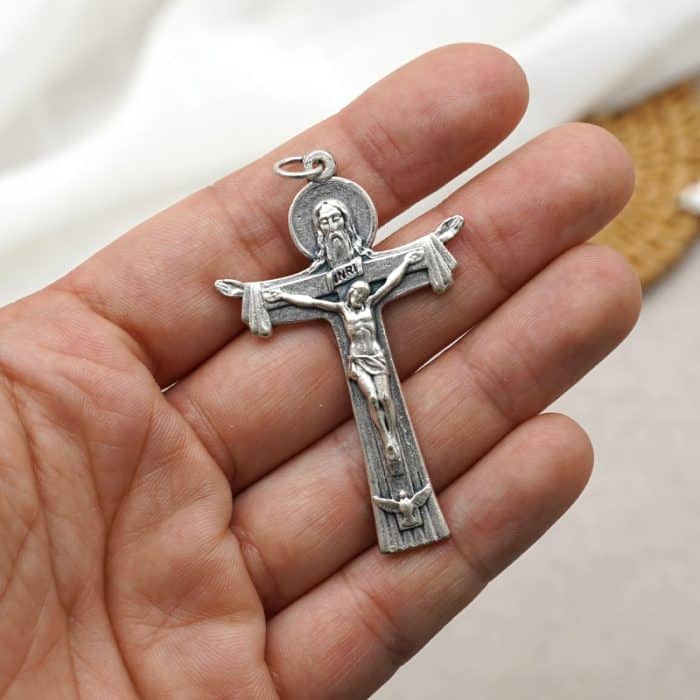 DIY十字架-圣三-锌合金-5.5cm Catholic religious art