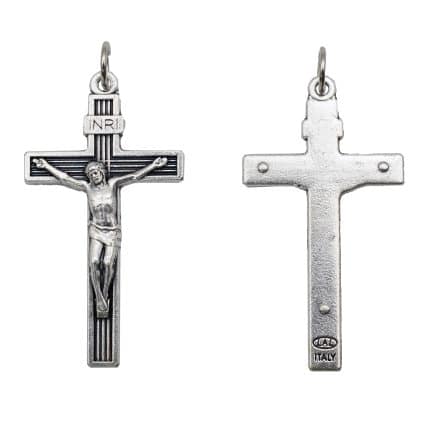 DIY十字架-带条纹-锌合金-4x2.4cm