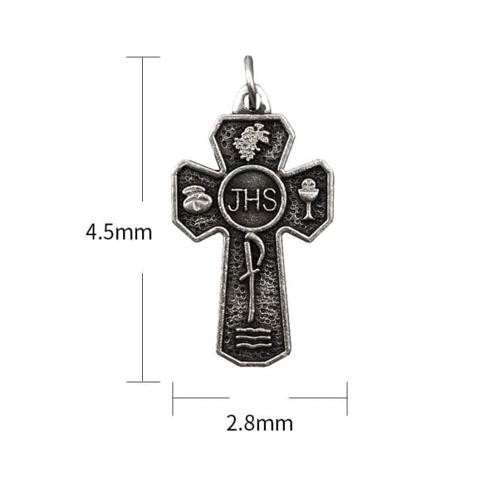 DIY十字架-JHS-锌合金-4.5x2.8cm Catholic religious art