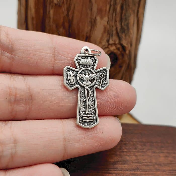 DIY十字架-圣神-锌合金-2.8x1.8cm Catholic religious art