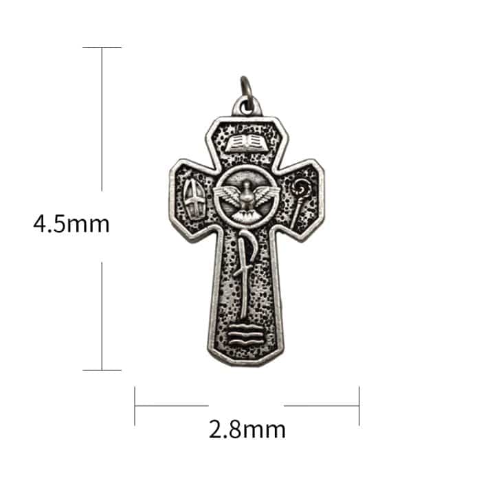 DIY十字架-圣神-锌合金-4.5x2.8cm Catholic religious art